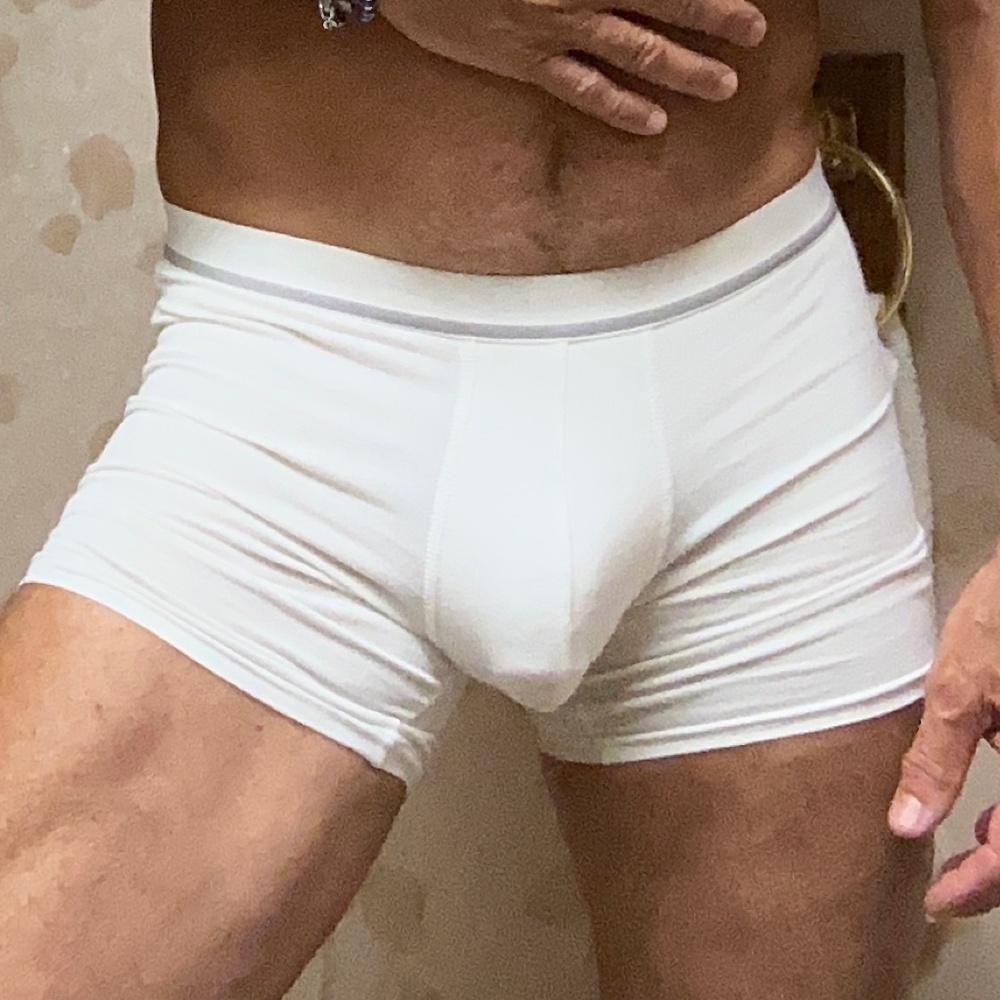 Merona, white trunks, small